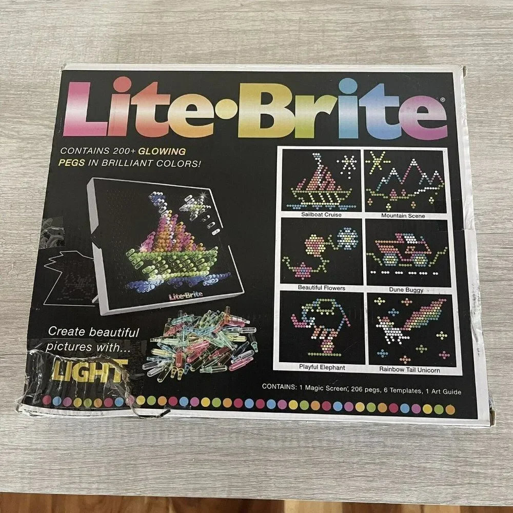 Lite Brite 214 Peg Magic Screen New In Box‎ Retro Style Kids Toy